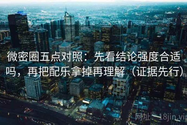 微密圈五点对照：先看结论强度合适吗，再把配乐拿掉再理解（证据先行）