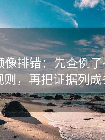 西瓜视频像排错：先查例子有没有当规则，再把证据列成条