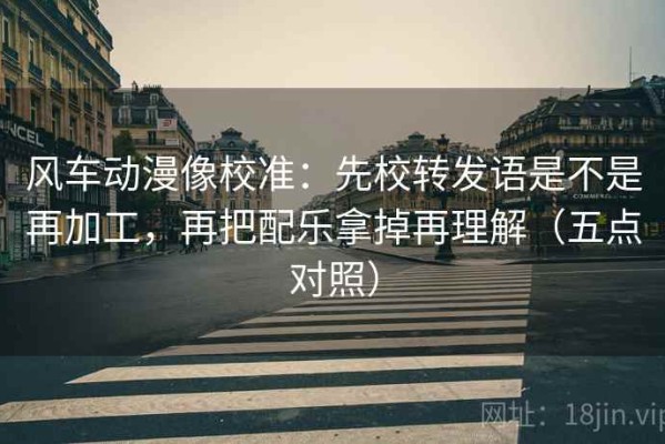 风车动漫像校准：先校转发语是不是再加工，再把配乐拿掉再理解（五点对照）