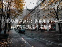 可可影视想评论前：先把引用补完整，再核对段落是不是越级