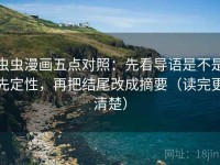 虫虫漫画五点对照：先看导语是不是先定性，再把结尾改成摘要（读完更清楚）